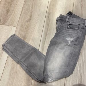 Express light gray distressed jeans. Size 2short.